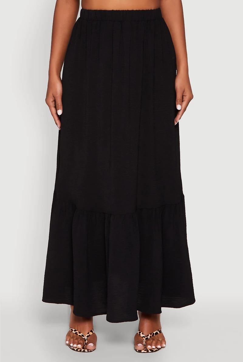 Airy High Waisted Tiered Skirt