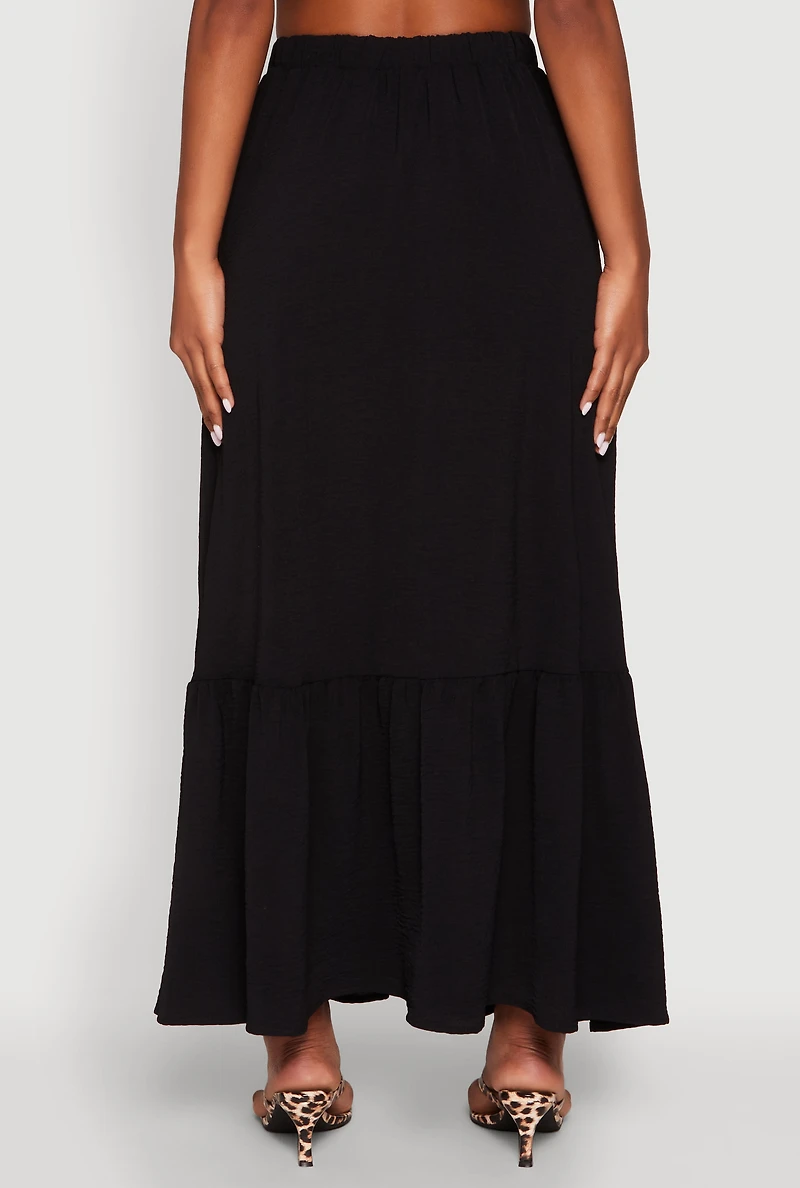 Airy High Waisted Tiered Skirt