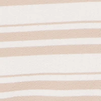 Striped Side Slit Midi Skirt