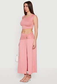 Metallic Starfish Side Slit Maxi Skirt
