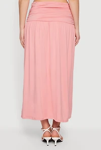 Metallic Starfish Side Slit Maxi Skirt