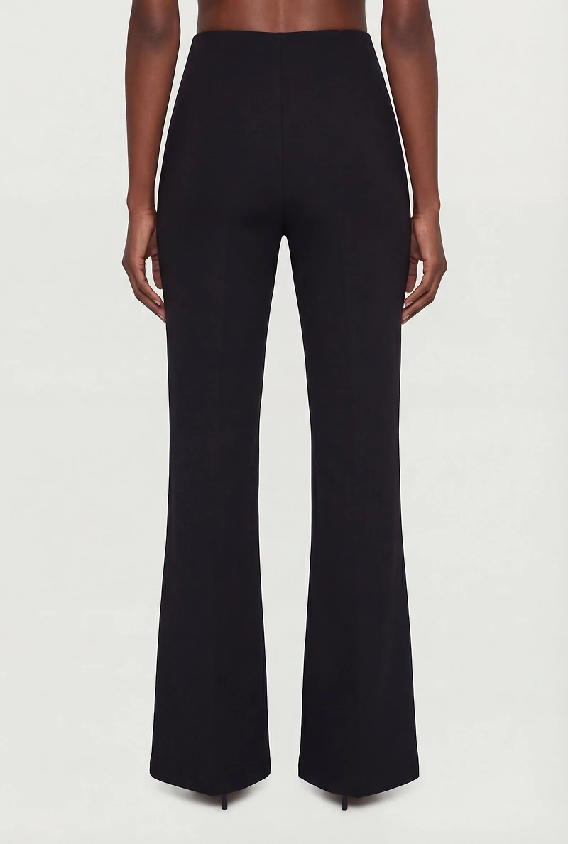 Metallic Detail Asymmetrical Overlay Pants
