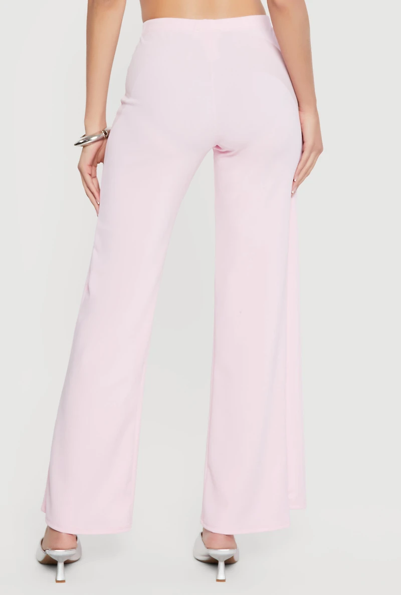 Metallic Detail Asymmetrical Overlay Pants