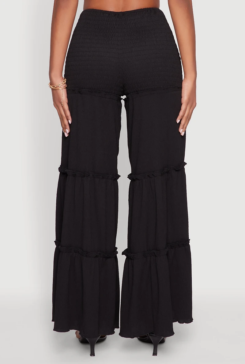 Tiered Ruffle Palazzo Pants