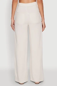 Linen High Waist Dress Pants