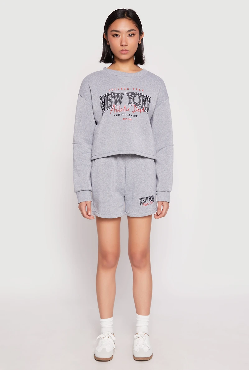 Womens New York Athletic Dept Sweatshirt, Grey,