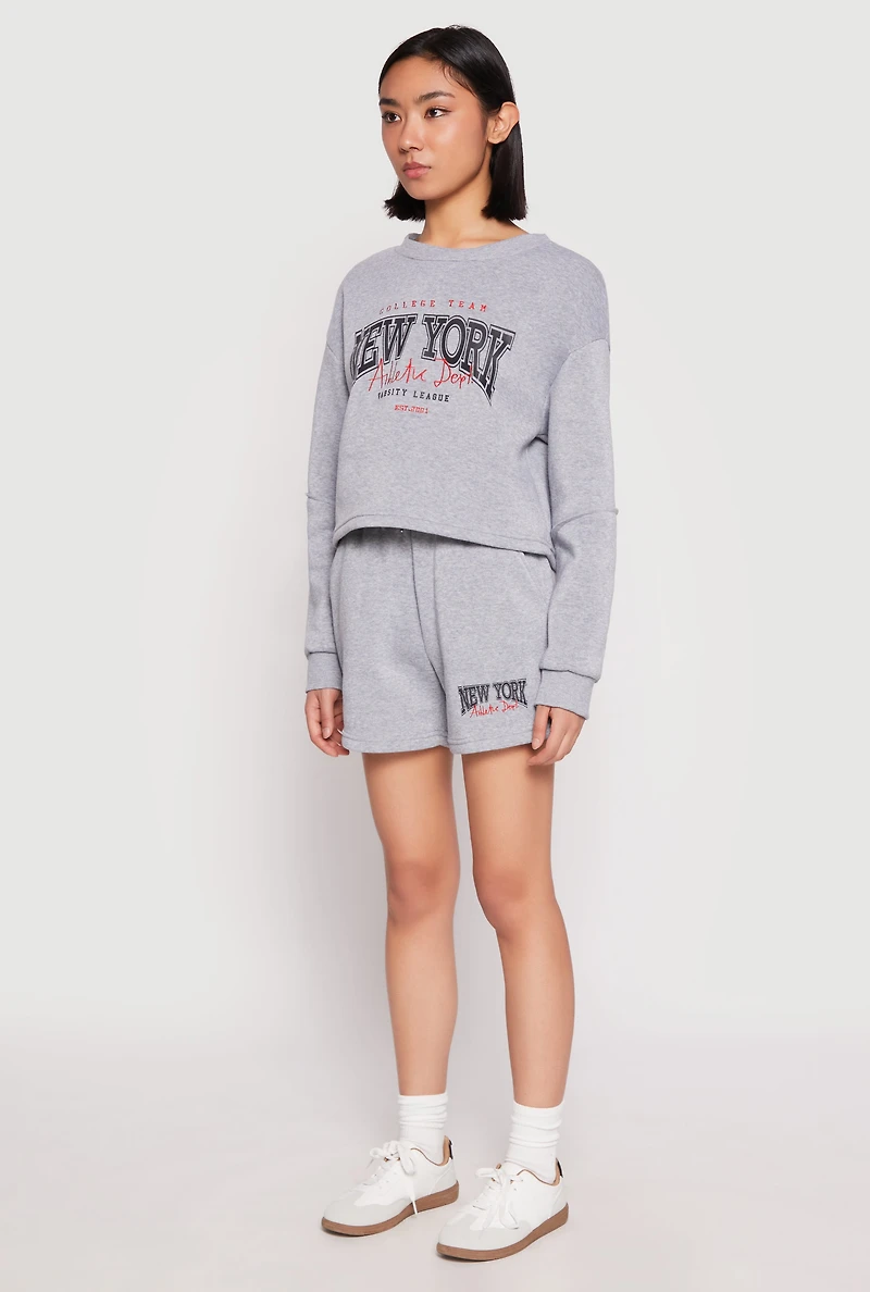 Womens New York Athletic Dept Sweatshirt, Grey,