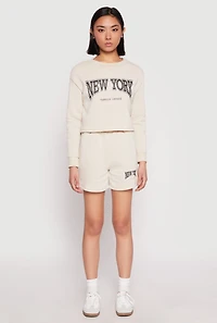 Womens New York Athletic Dept Sweatshirt, Beige,