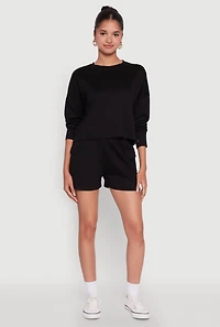 Womens Stylish Long Sleeve Soft Knit Sweatshirt with Thumb Holes,