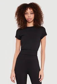 Short Sleeve Tummy Tucker Active Top
