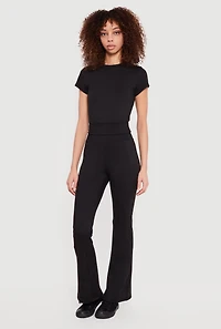 High Waisted Slim Bootcut Tummy Tucker Yoga Pants