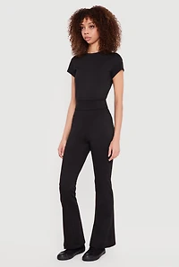 High Waisted Slim Bootcut Tummy Tucker Yoga Pants