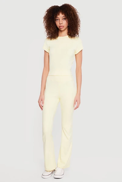 High Waisted Slim Bootcut Tummy Tucker Yoga Pants