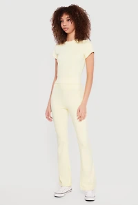 High Waisted Slim Bootcut Tummy Tucker Yoga Pants