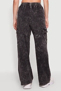Acid Wash Cargo Pocket Pants