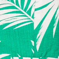 Leaf Print Wide Leg Casual Pants