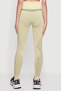 Striped Detail Seamless High Waisted Leggings