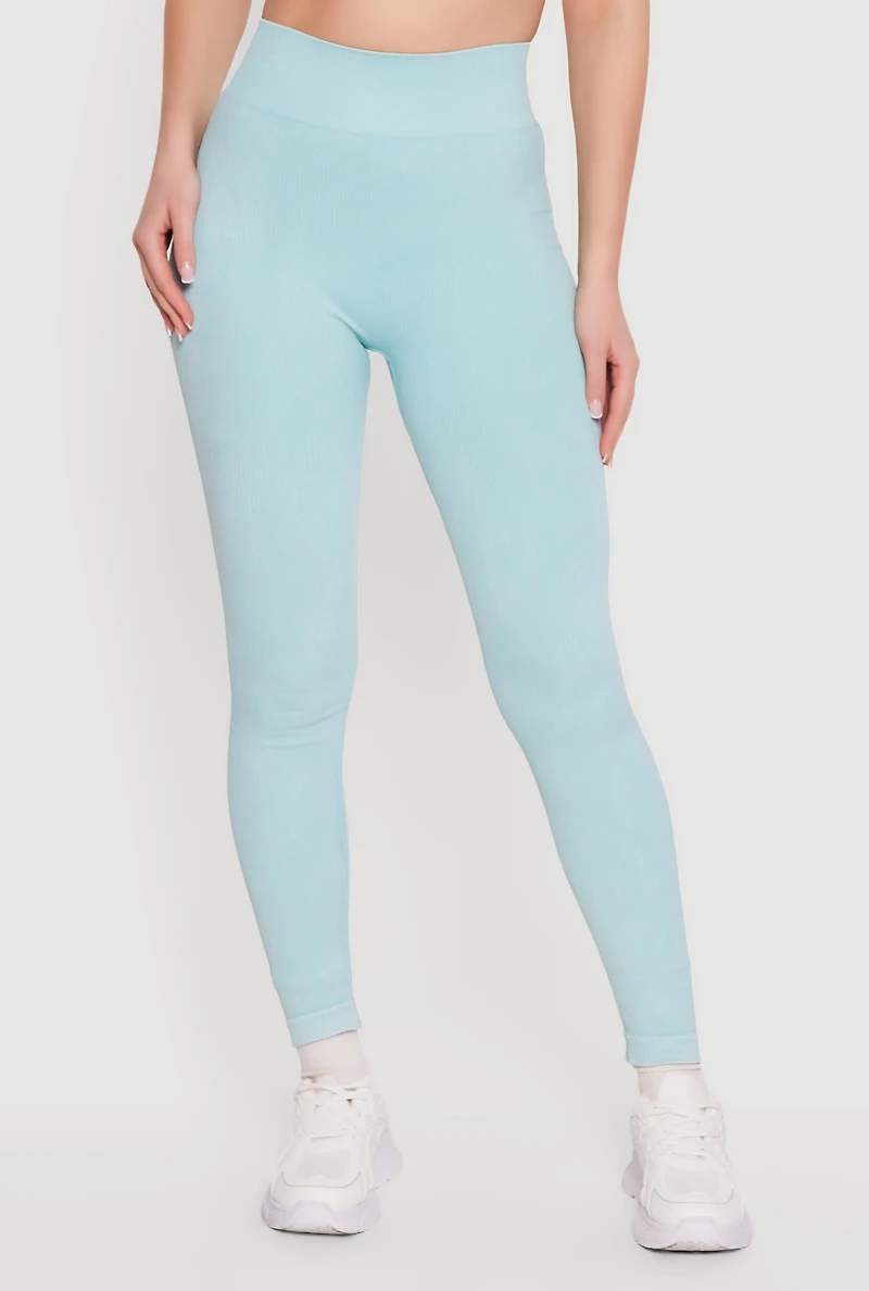 Compression Rib Seamless High Waisted Leggings