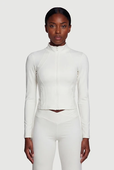 Long Sleeve Zip Front Track Jacket