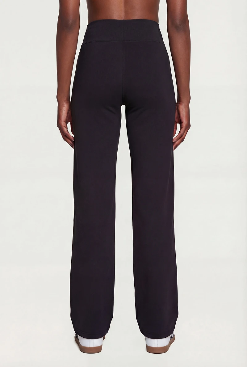 Criss Cross Waist Straight Leg Leggings