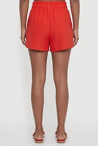 Crepe Knit High Waisted Shorts