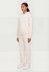 Floral Applique Pullover Drawstring Hoodie