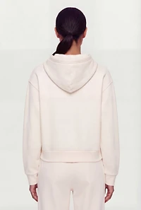 Floral Applique Pullover Drawstring Hoodie