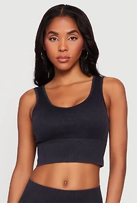 Acid Wash Seamless Cropped Tank Top