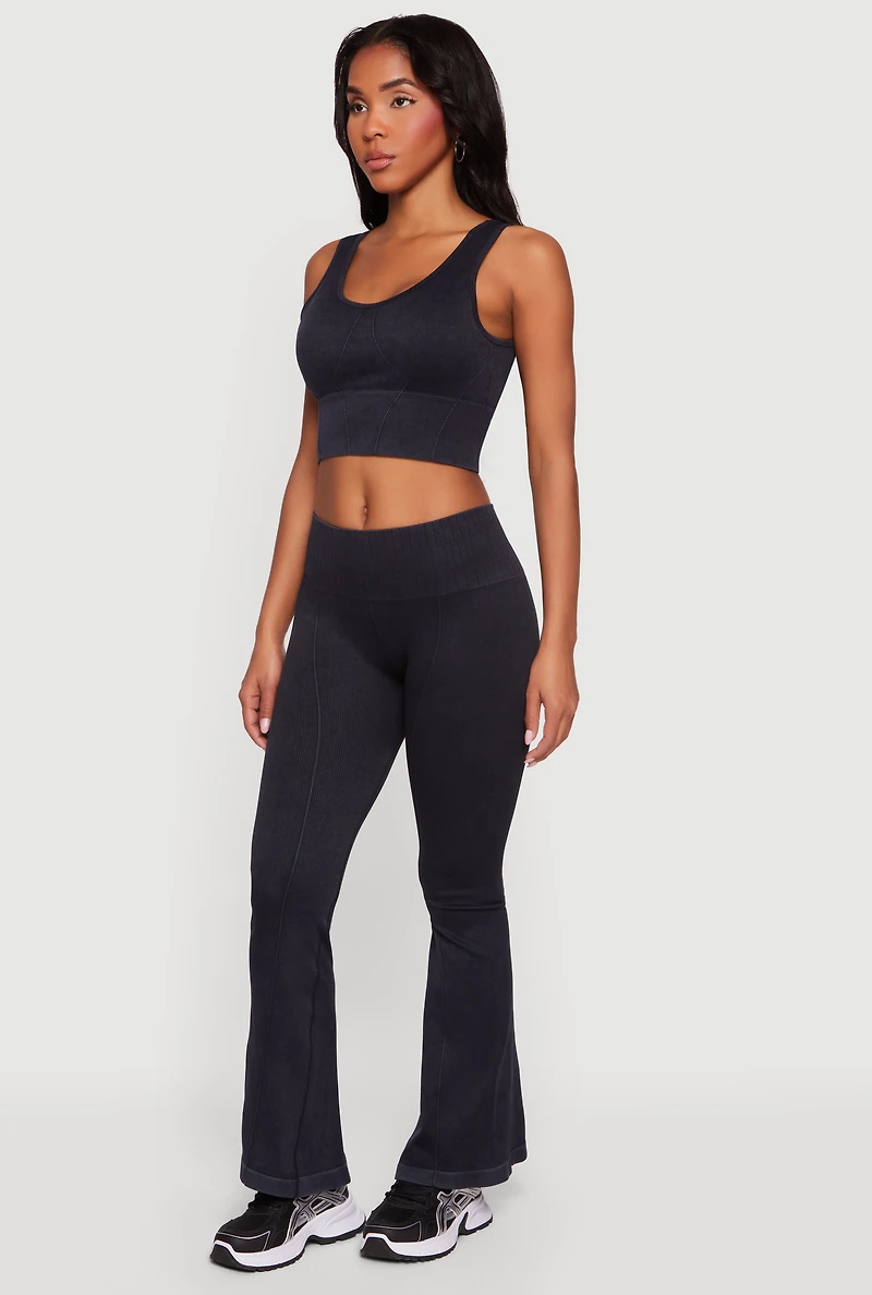 Acid Wash Seamless Cropped Tank Top