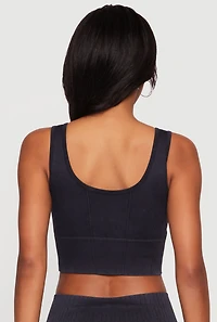 Acid Wash Seamless Cropped Tank Top