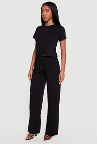 Crew Neck Short Sleeve Top