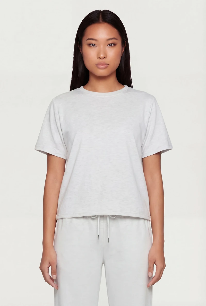 Crew Neck Short Sleeve Top