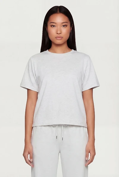 Crew Neck Short Sleeve Top