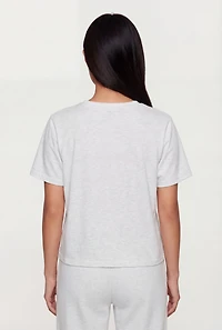 Crew Neck Short Sleeve Top