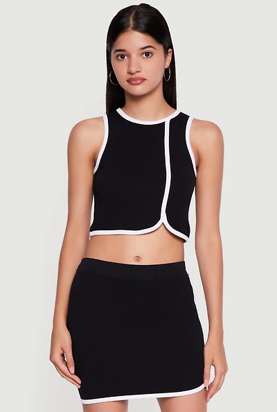 Compression Rib Cropped Tank Top