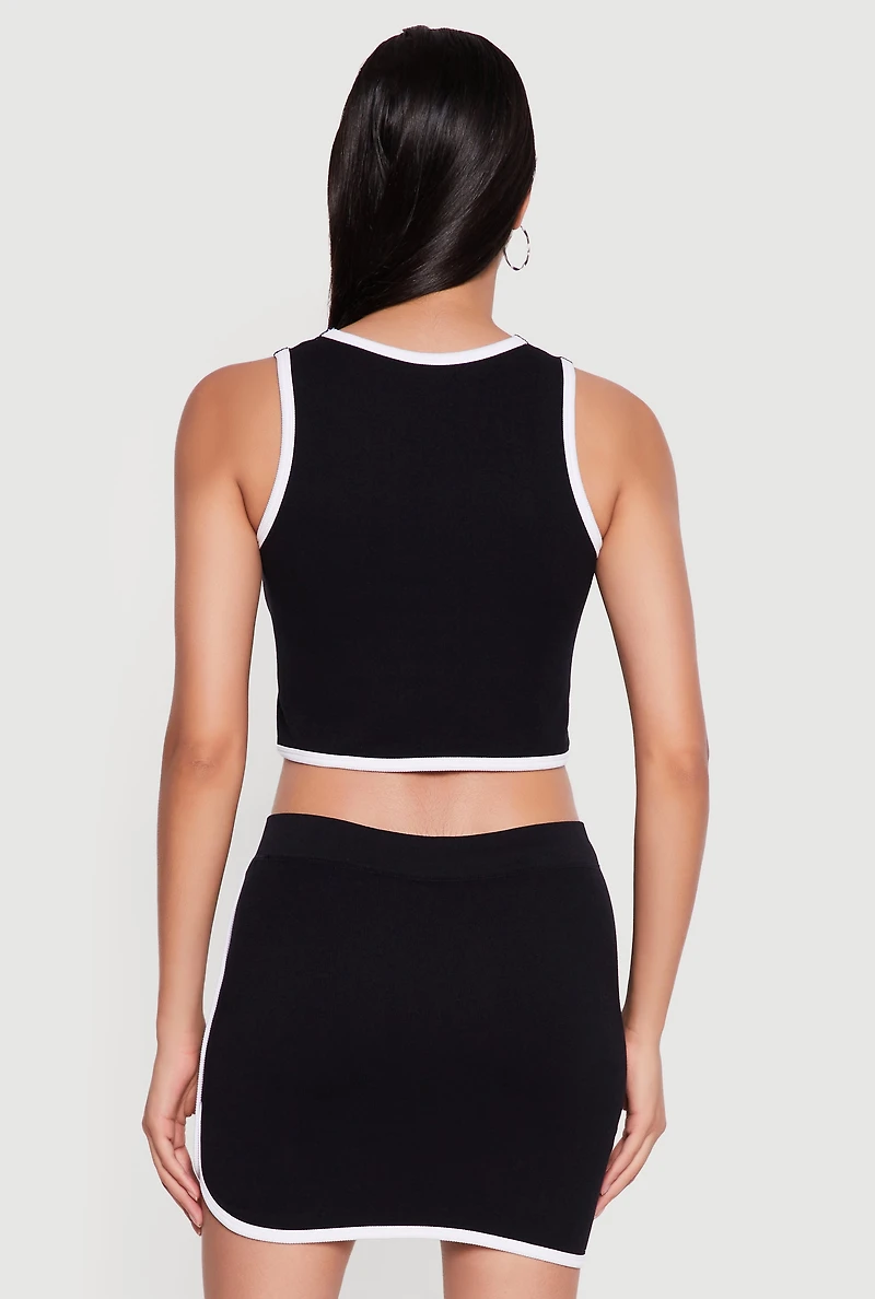 Compression Rib Cropped Tank Top