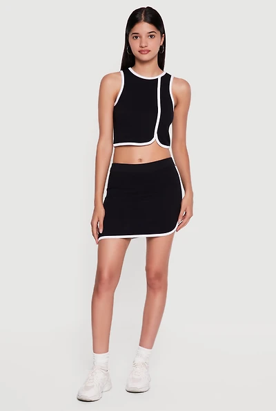Compression Rib Mini Skort