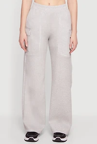 Modal Contrast Trim Piping Cargo Pocket Sweatpants