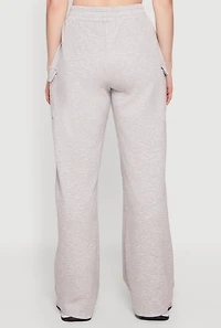 Modal Contrast Trim Piping Cargo Pocket Sweatpants