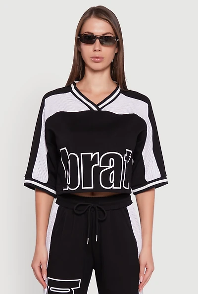 Womens Brat Graphic Jersey Top,