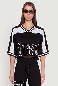 Womens Brat Graphic Jersey Top,