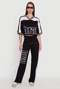 Womens Brat Graphic Jersey Top,