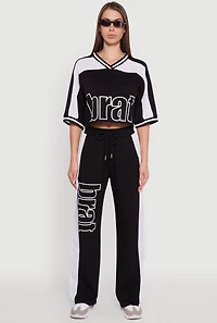 Womens Brat Graphic Jersey Top,