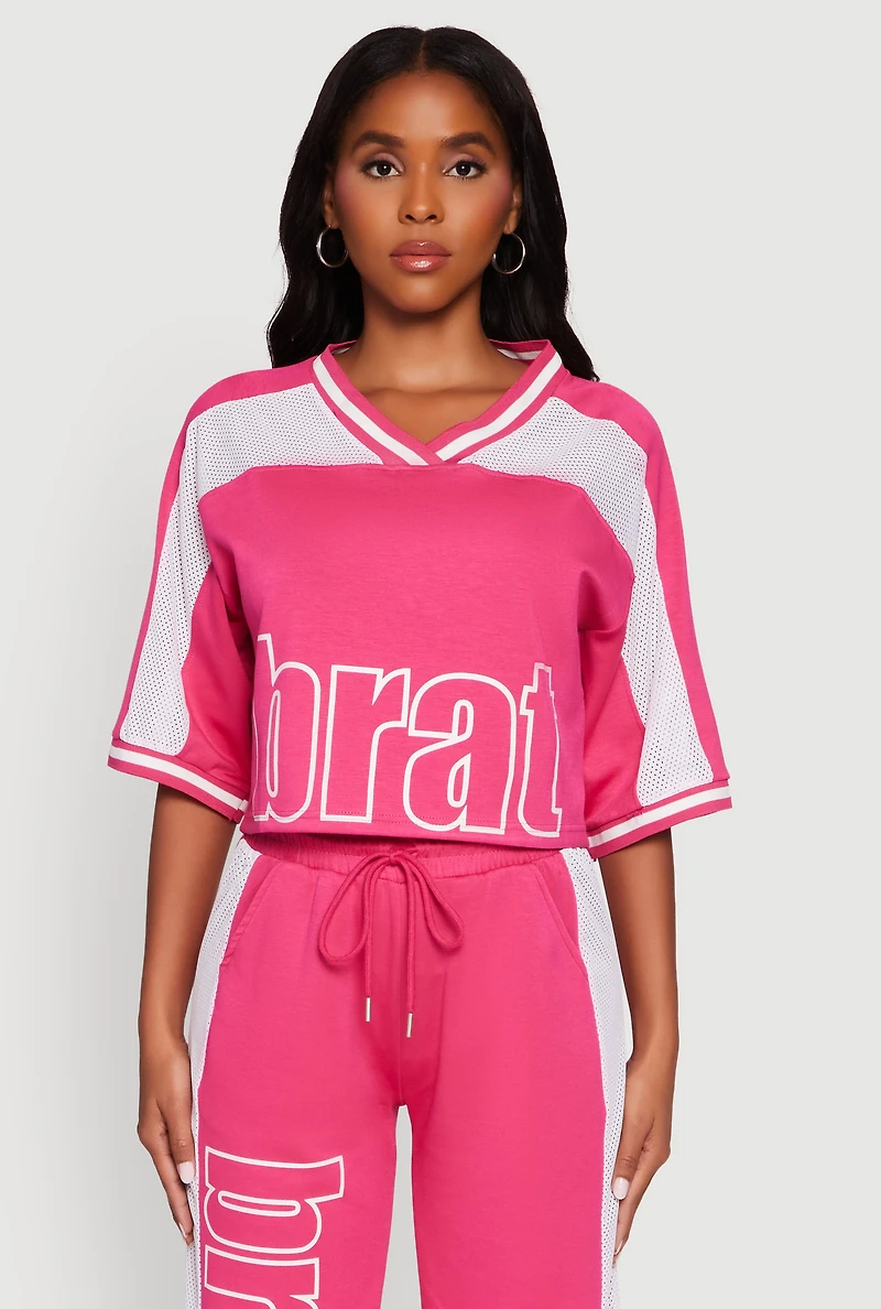 Brat Graphic Jersey Top