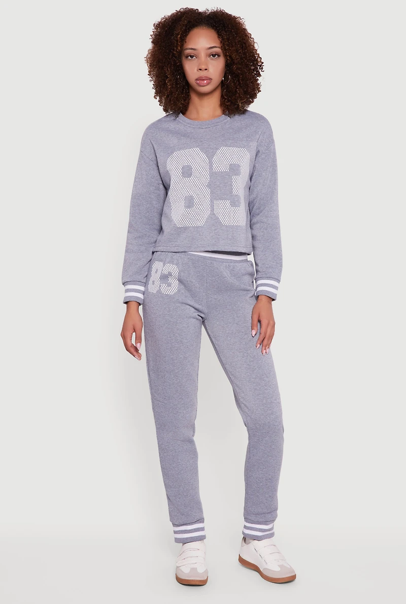 83 Graphic High Waisted Joggers