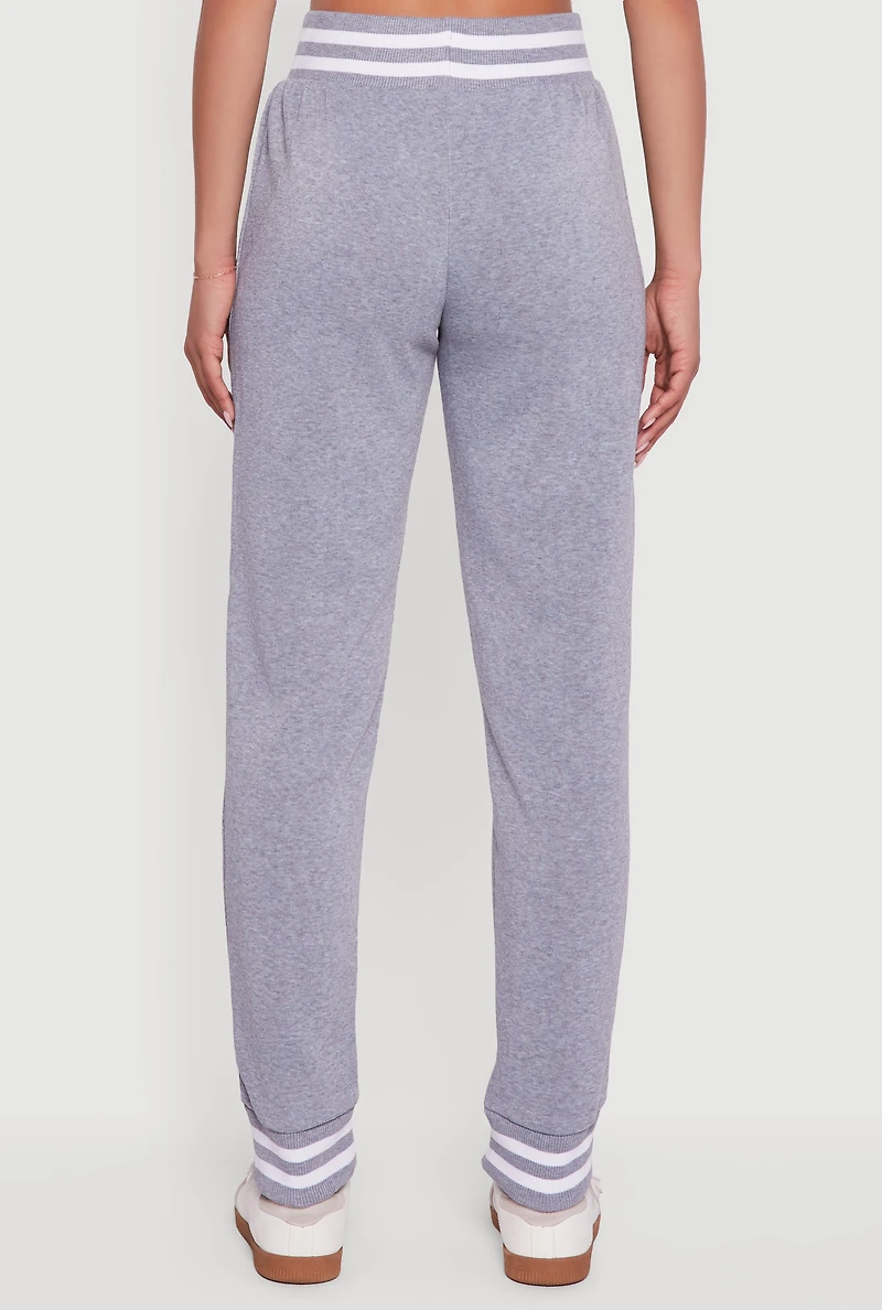 Womens 83 Graphic High Waisted Joggers, Grey, Size XL