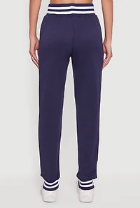 Womens 83 Graphic High Waisted Joggers, Blue, Size L