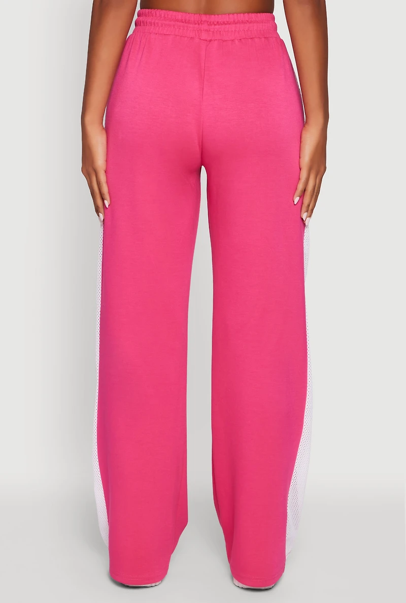 Womens Brat Graphic High Waisted Wide Leg Active Pants,