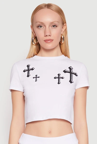 Short Sleeve Cross Graphic Tee