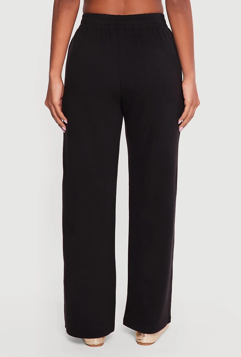 Elastic Waist Pull On Sweatpants